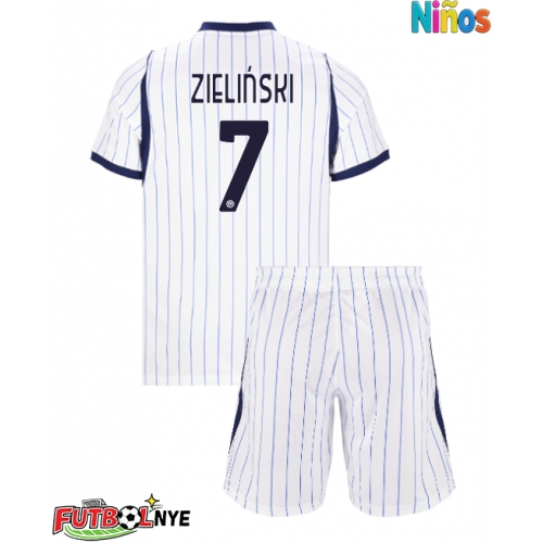 Camiseta Inter Milan Piotr Zielinski #7 Visitante Equipación para niños 2026-27 manga corta (+ pantalones cortos)